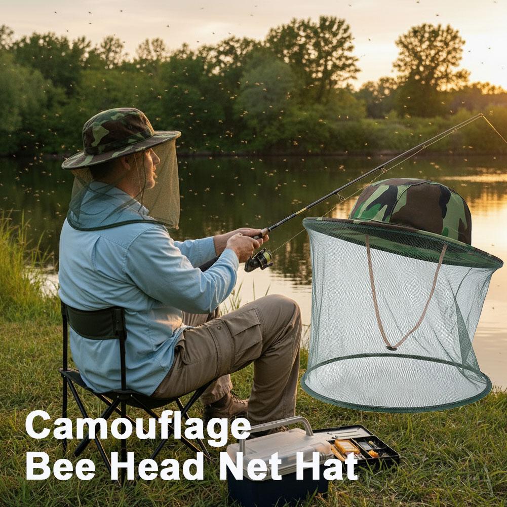 Fishing Kit Compact - Camouflage Beekeeping Protective Bee Hat Insect