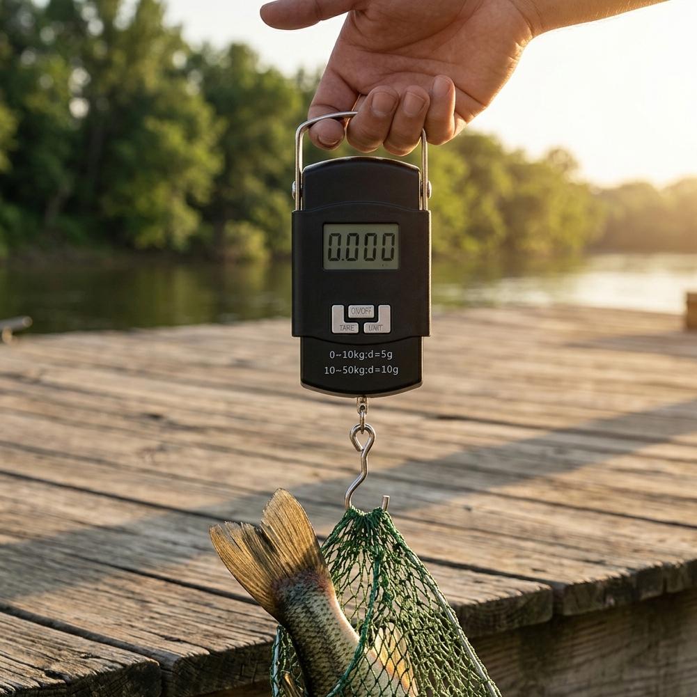Fishing Kit Compact - 50kg/10g Portable LCD Electronic Hand Scale
