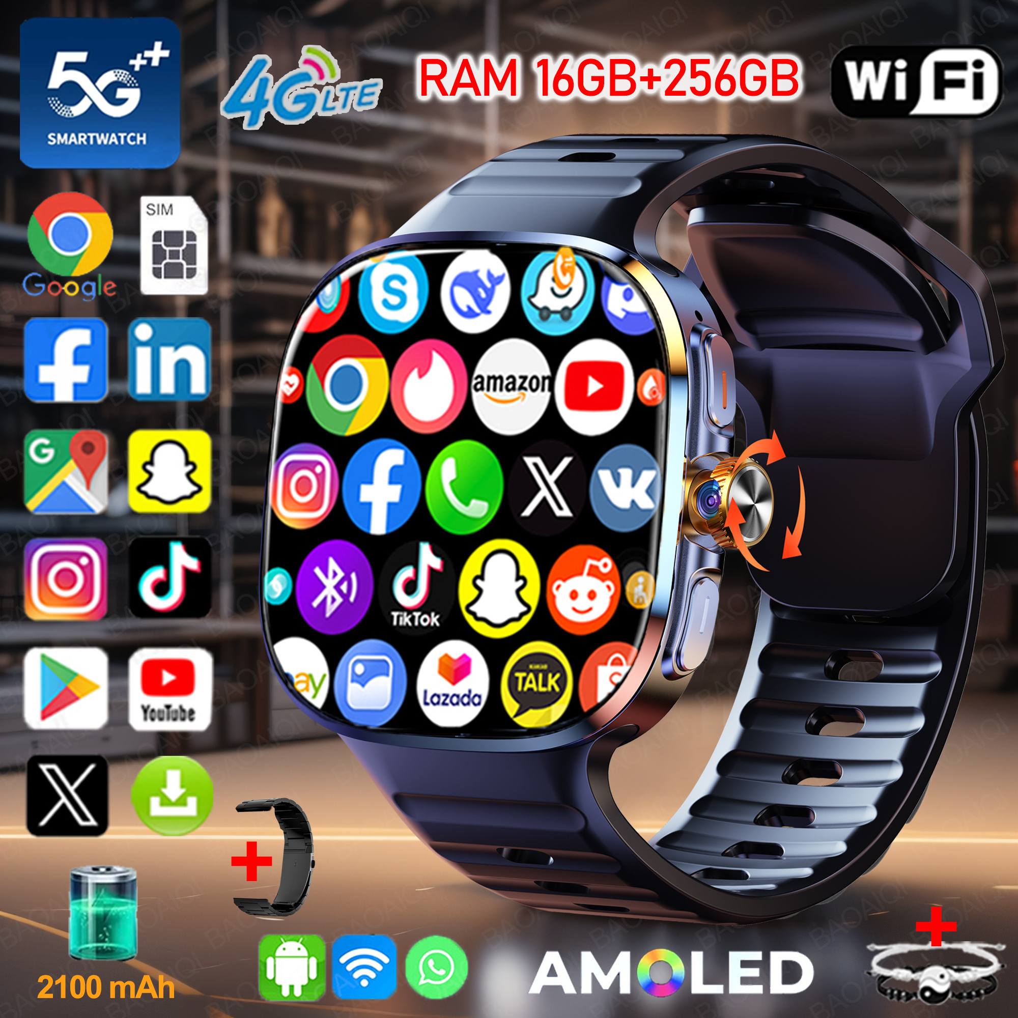 Compass Lensatic - New Large Screen Smartwatch 4G/5G SIM