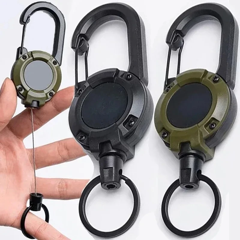 Fire Starting Kit - Retractable Heavy Duty Pull Reel Carabiner