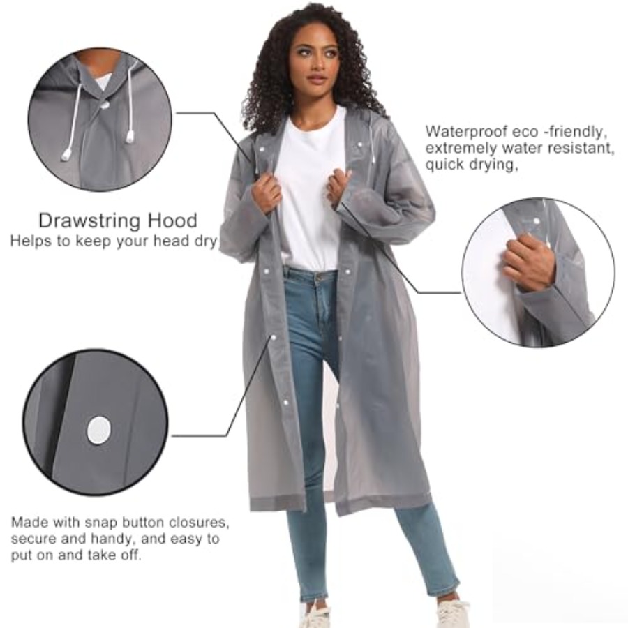 Rain Ponchos for Adults Rainco - огляд і ціна Emergency Poncho Rain