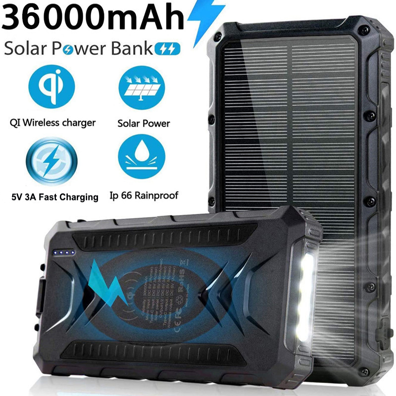 36000mAh Solar Power Bank Fast - огляд і ціна Solar Emergency Charger