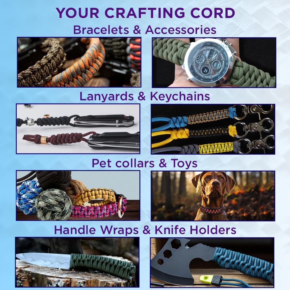 Reflective Paracord Rope 1000f - огляд і ціна Para Cord 1000Ft