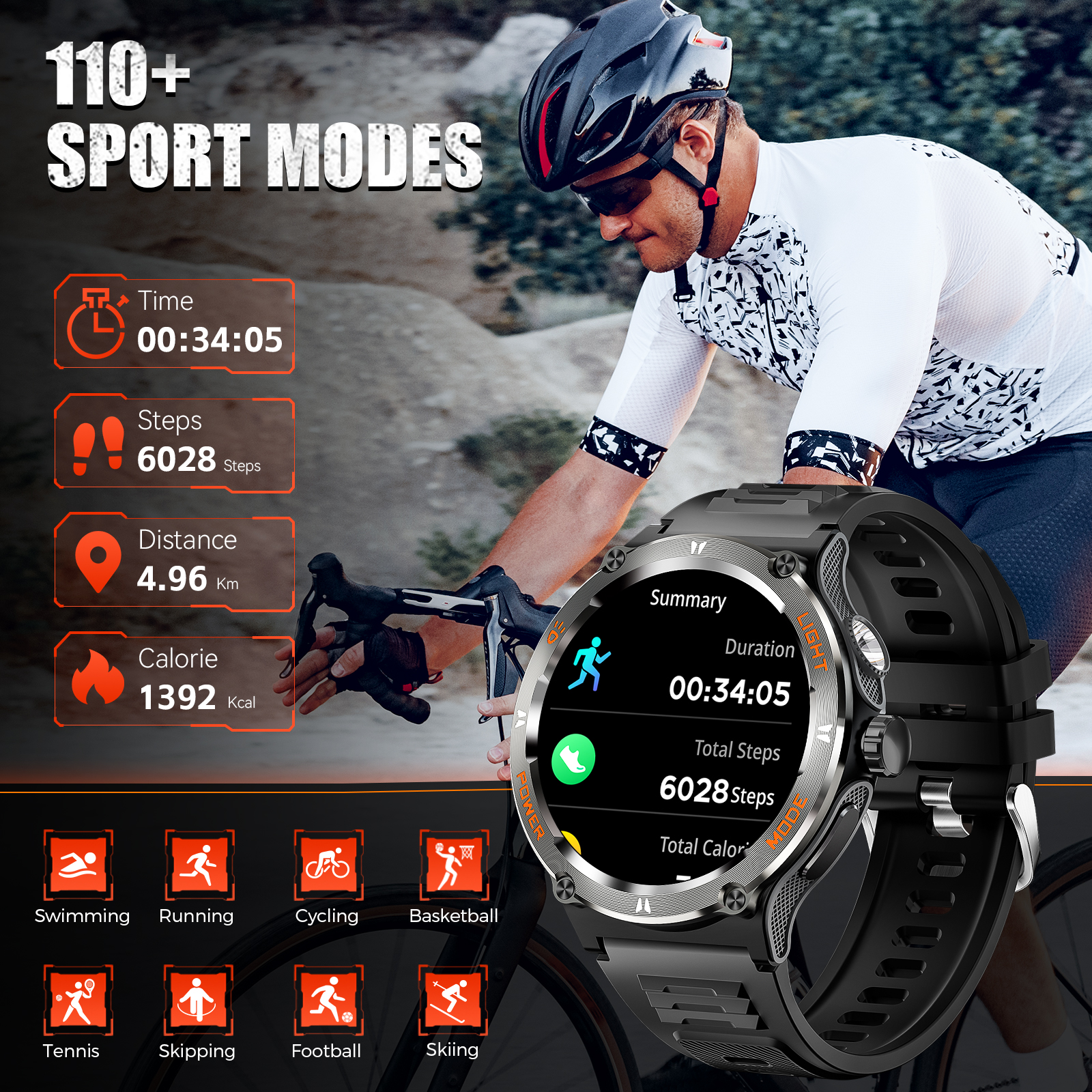 EIGIIS Smart Watch 3ATM Waterp - огляд і ціна Compass Lensatic