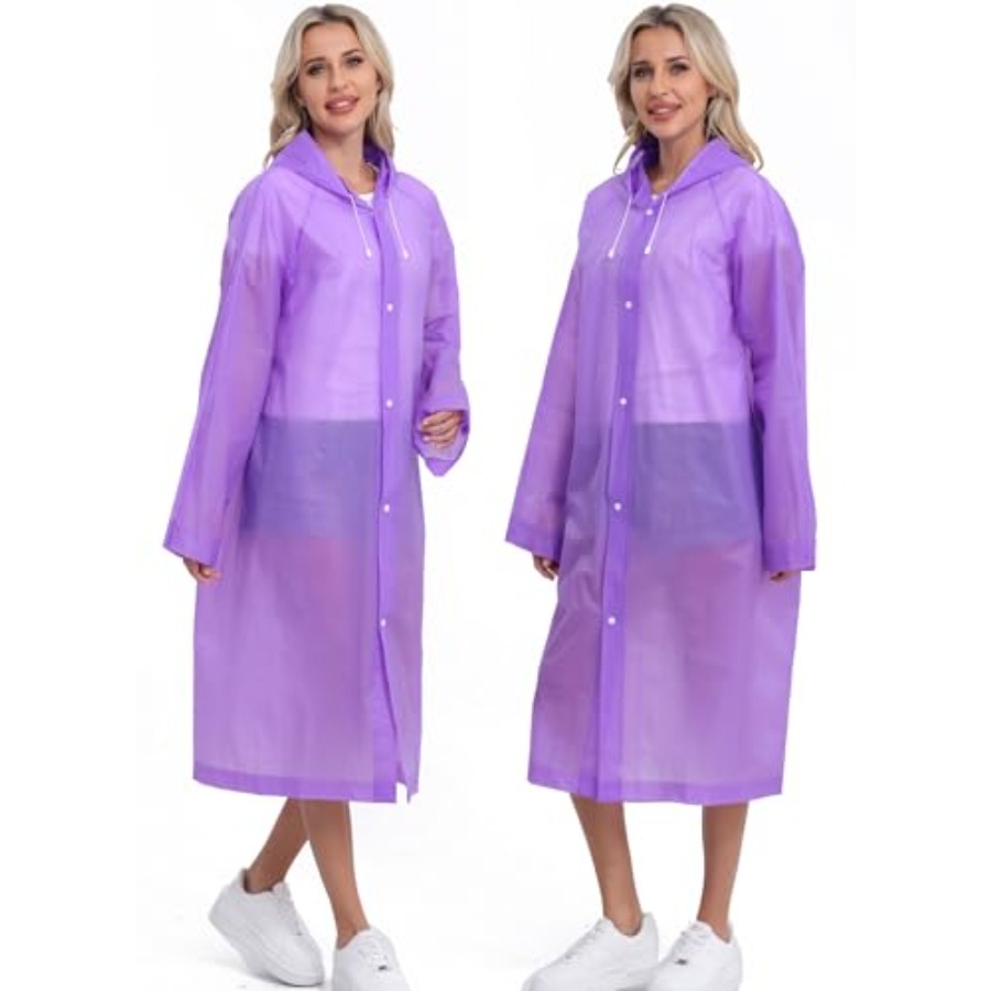 2-Pack Reusable Rain Ponchos f - огляд і ціна Emergency Poncho Rain