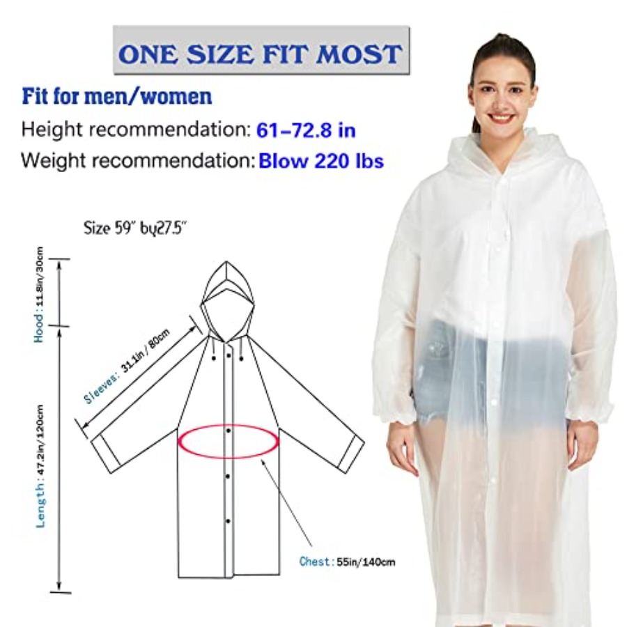 2 Pack Waterproof Rain Ponchos - огляд і ціна Emergency Poncho Rain