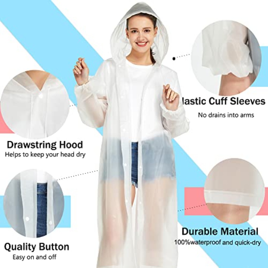 2 Pack Waterproof Rain Ponchos - огляд і ціна Emergency Poncho Rain