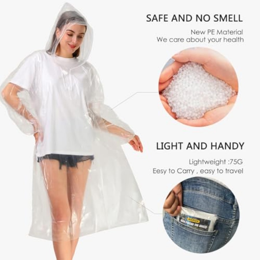 Disposable Rain Ponchos for Ad - огляд і ціна Emergency Poncho Rain