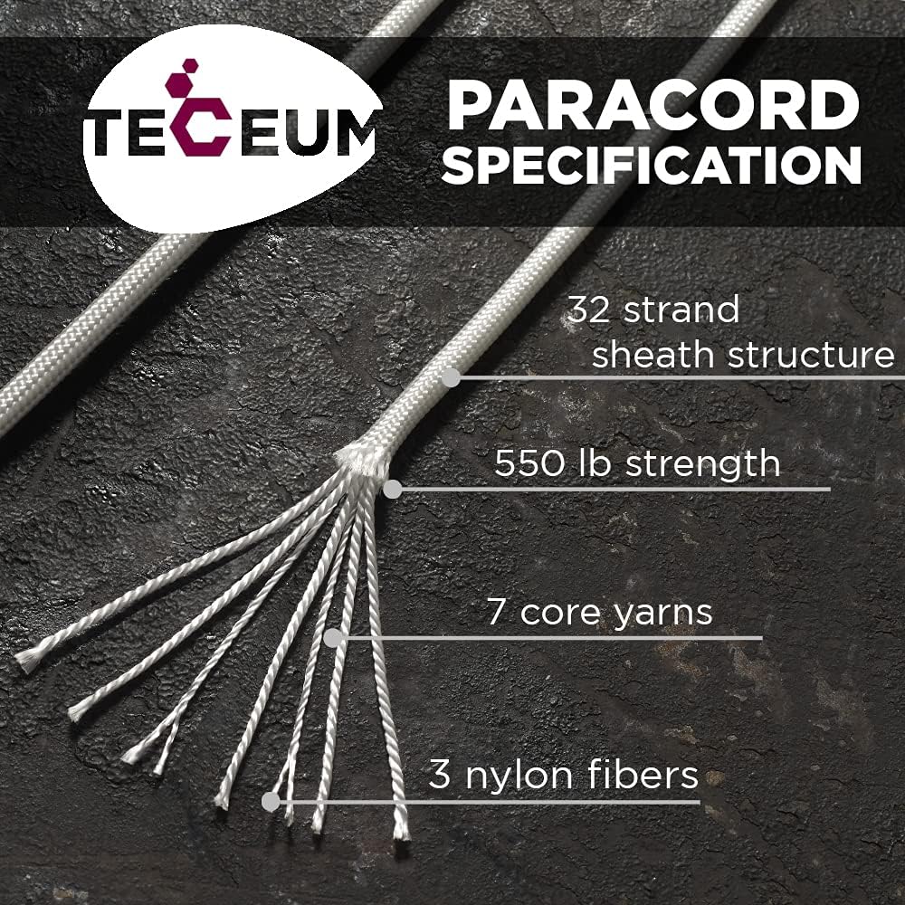 Paracord Type III 550 White 10 - огляд і ціна Para Cord 1000Ft
