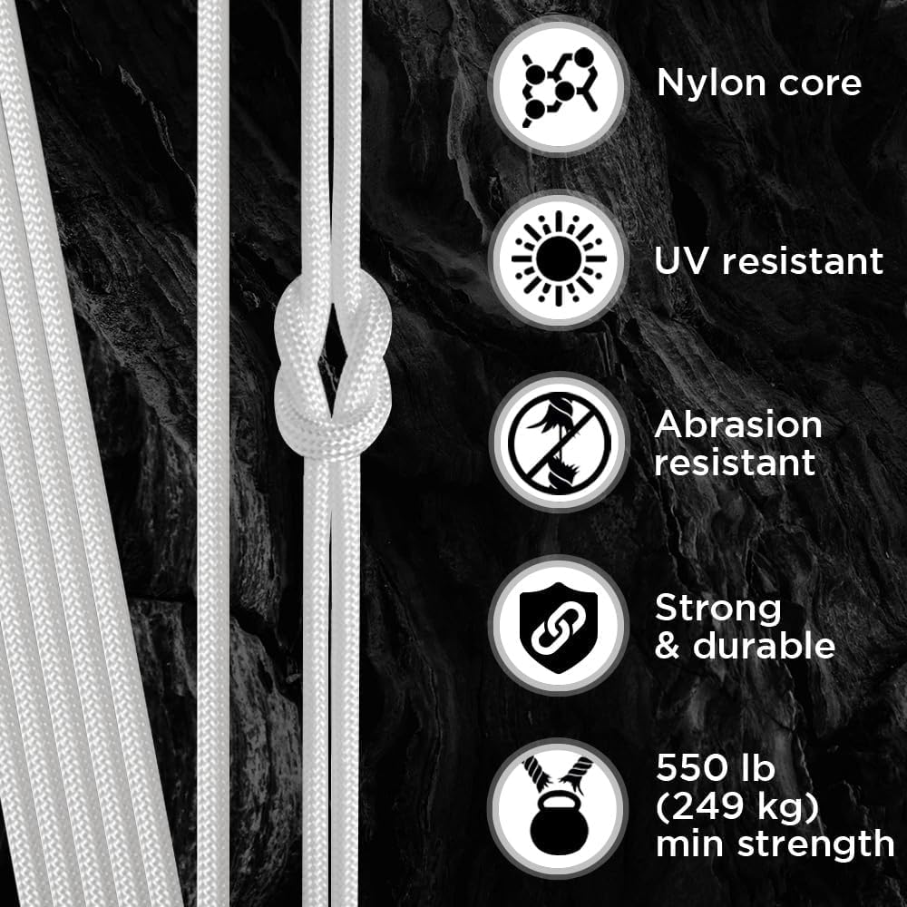 Paracord Type III 550 White 10 - огляд і ціна Para Cord 1000Ft