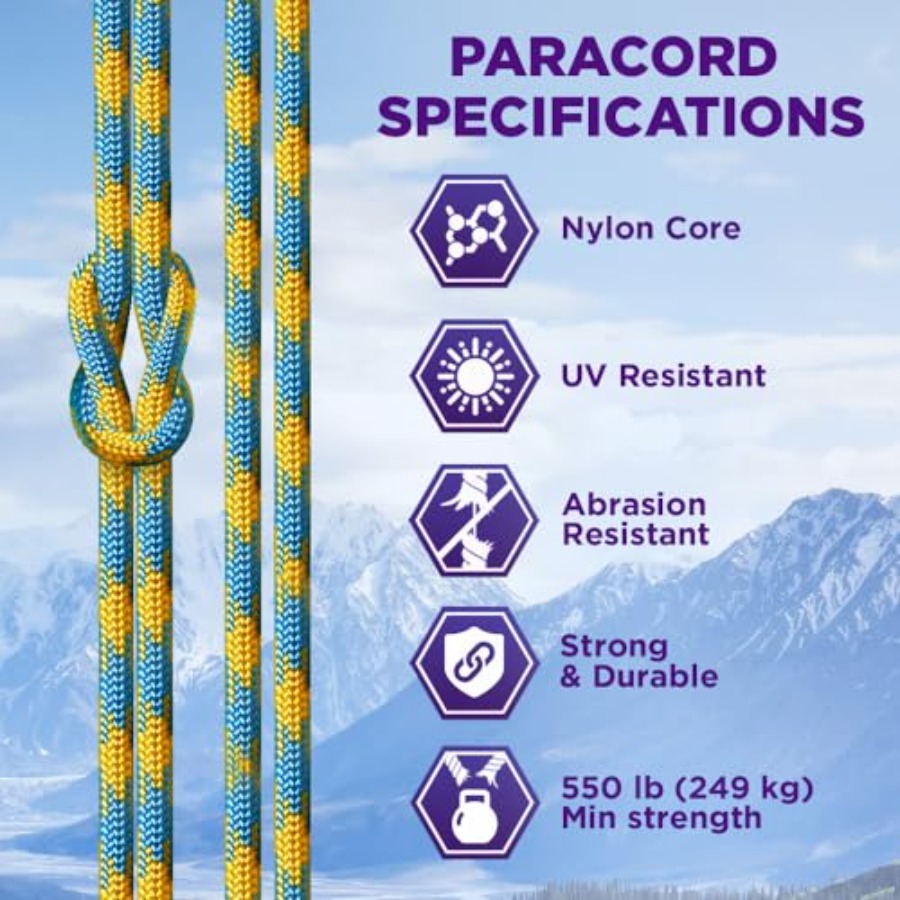 Reflective Paracord Rope 1000  - огляд і ціна Para Cord 1000Ft