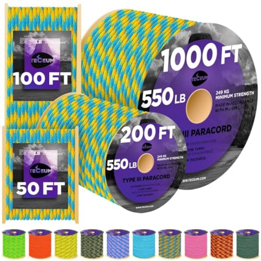 Reflective Paracord Rope 1000  - огляд і ціна Para Cord 1000Ft