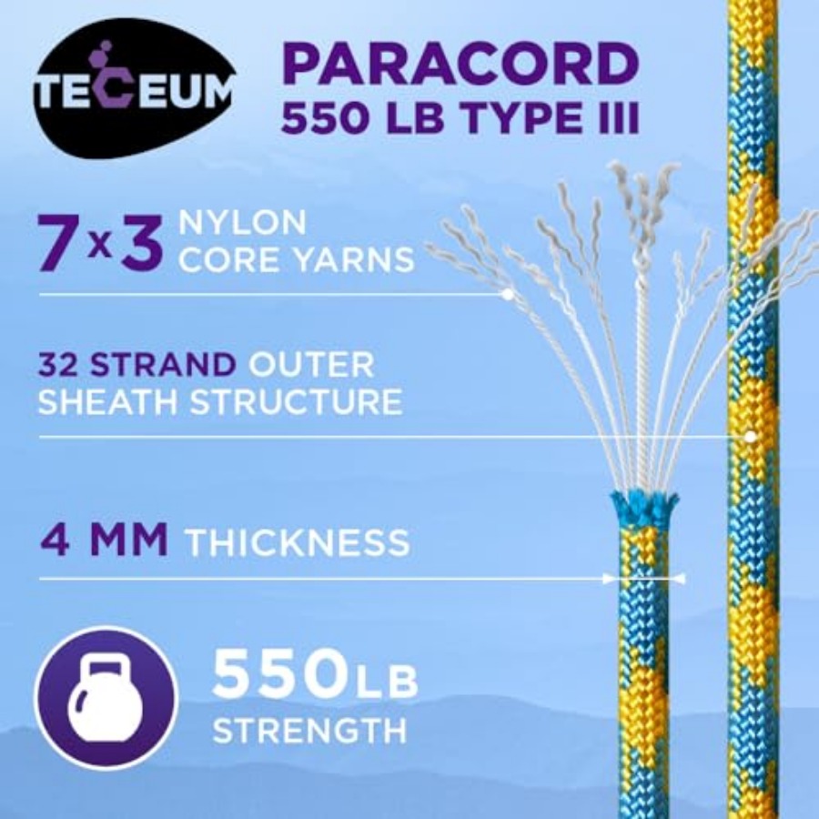 Reflective Paracord Rope 1000  - огляд і ціна Para Cord 1000Ft