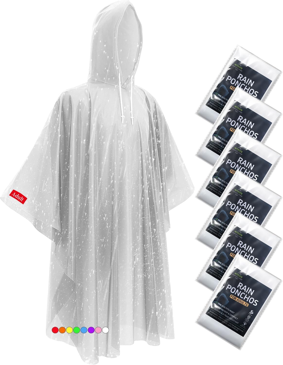 Extra Long Rain Ponchos for Ad - огляд і ціна Emergency Poncho Rain