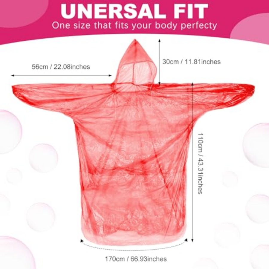 Handepo 100 Pack of Adult Rain - огляд і ціна Emergency Poncho Rain