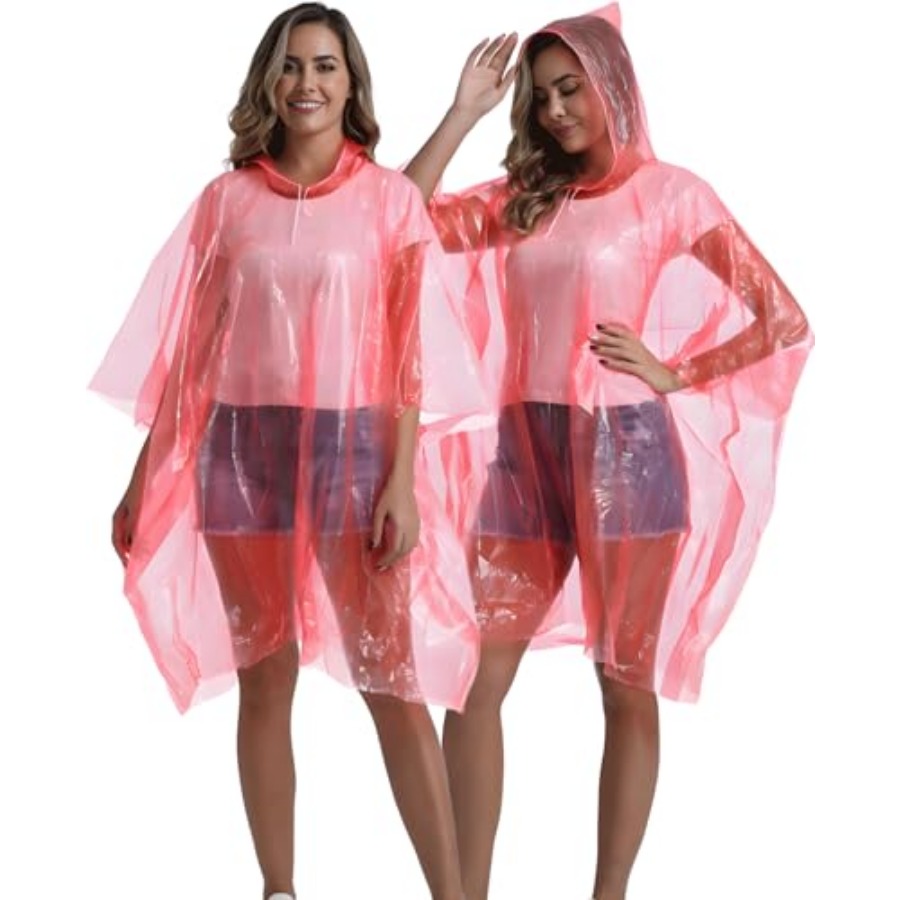 4/6/12 Pack Disposable Rain Po - огляд і ціна Emergency Poncho Rain
