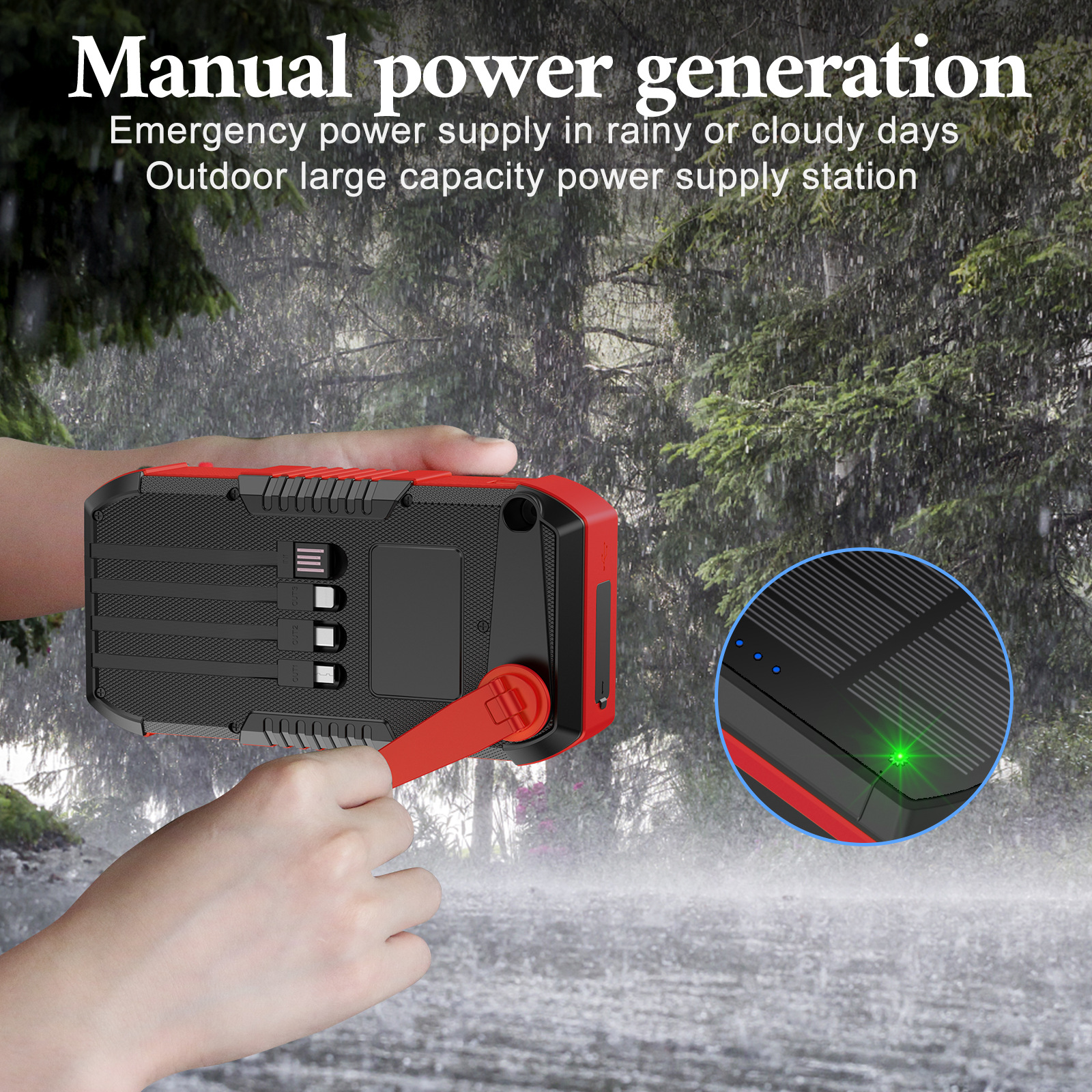 Hand Crank Solar Power Bank 66 - огляд і ціна Solar Emergency Charger