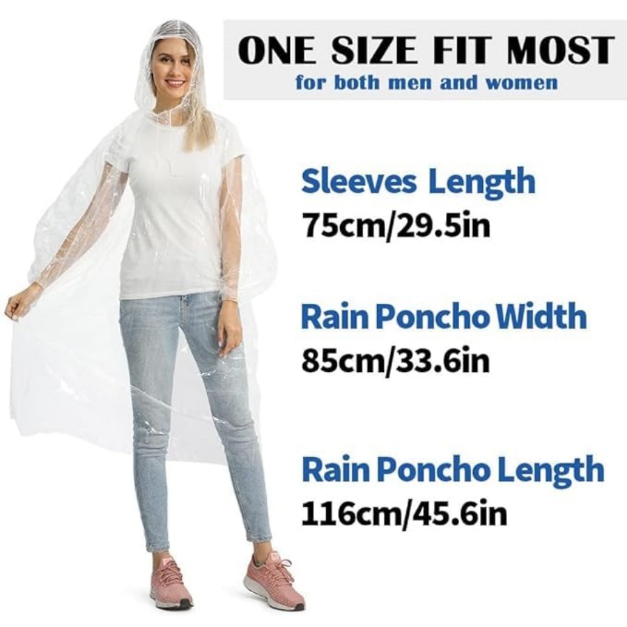 5/10/20 Pack Rain Ponchos, Dis - огляд і ціна Emergency Poncho Rain