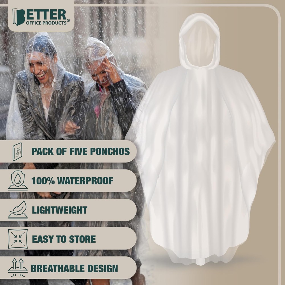 Better Office Products Disposa - огляд і ціна Emergency Poncho Rain