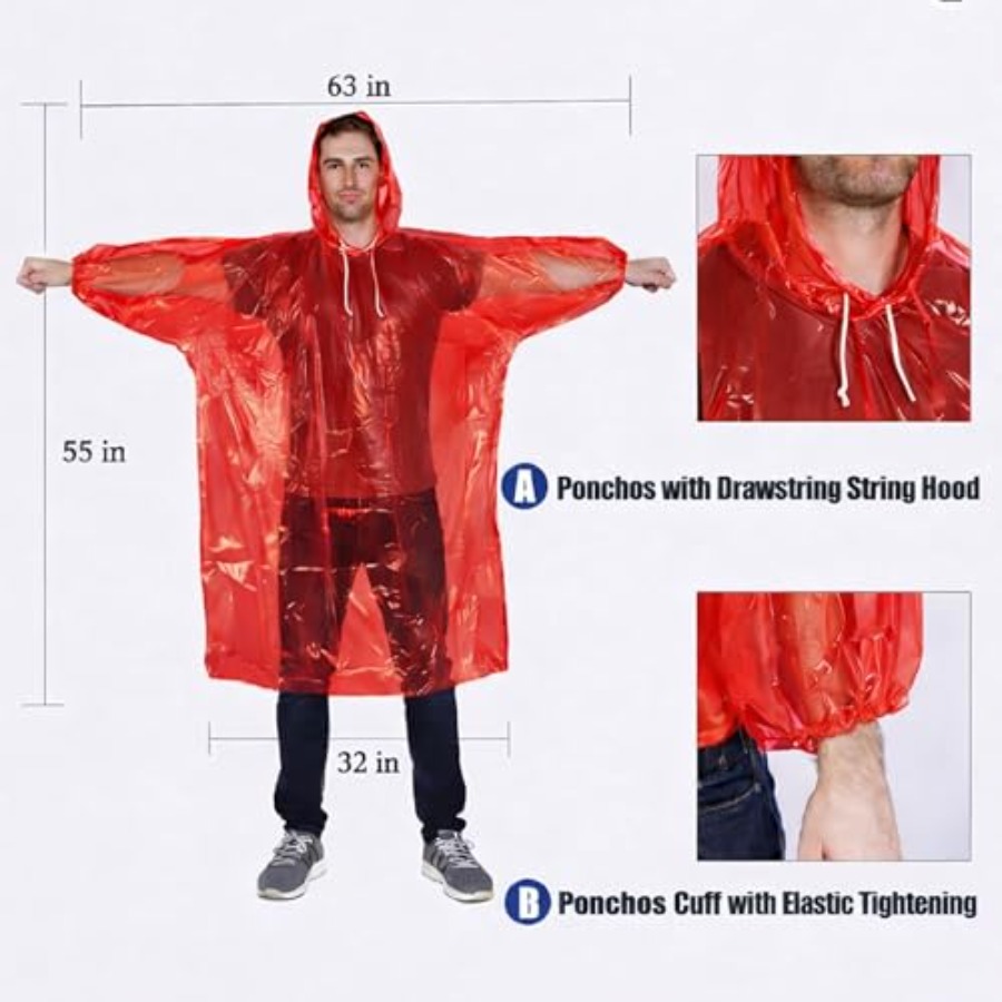 Mindful Design Rain Ponchos wi - огляд і ціна Emergency Poncho Rain