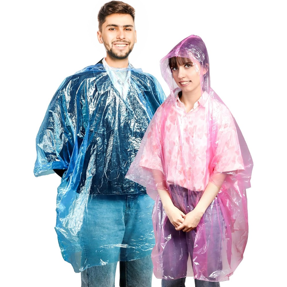20 Pack Disposable Rain Poncho - огляд і ціна Emergency Poncho Rain