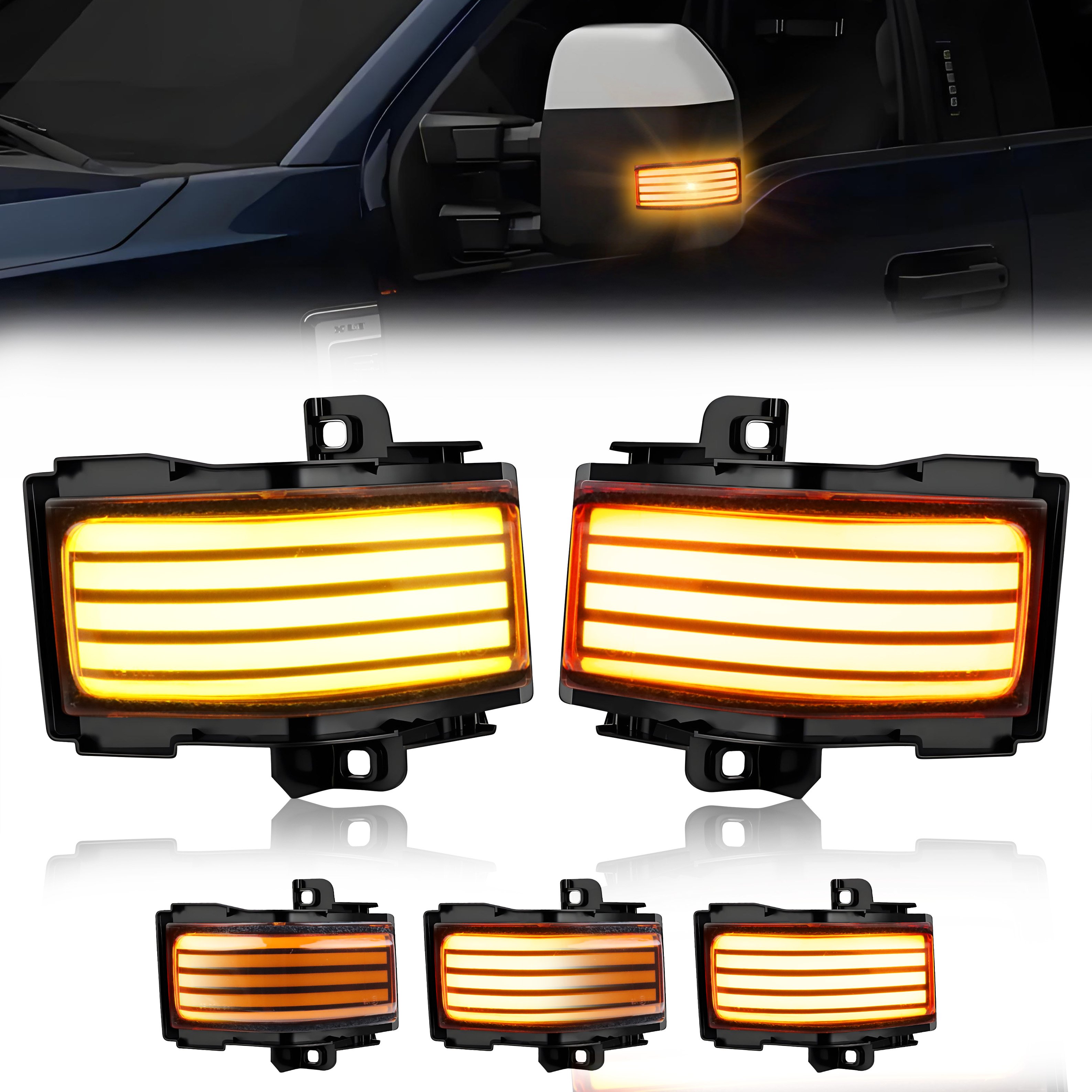 2Pcs Turn Signal Light Side Mi - огляд і ціна Signal Panel Orange