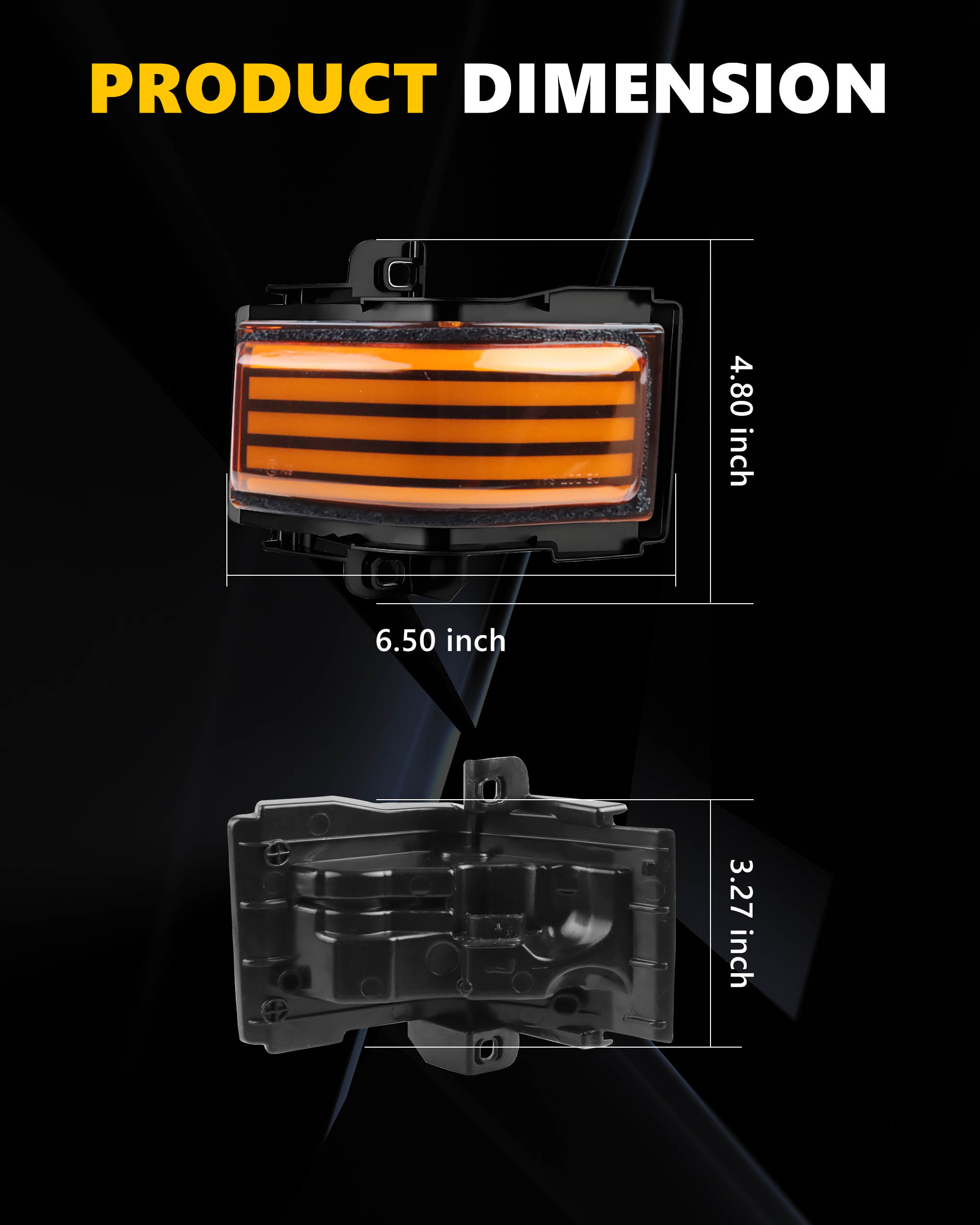 2Pcs Turn Signal Light Side Mi - огляд і ціна Signal Panel Orange
