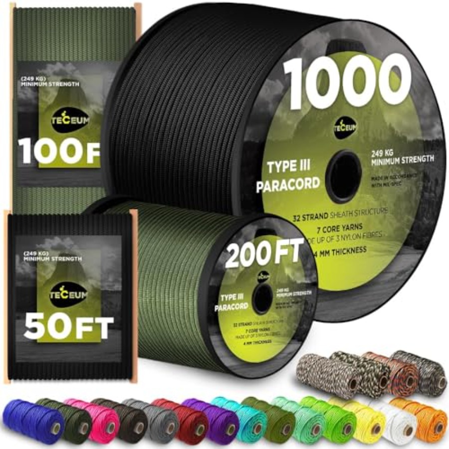 5/32 Paracord Rope 1000 1000ft - огляд і ціна Para Cord 1000Ft