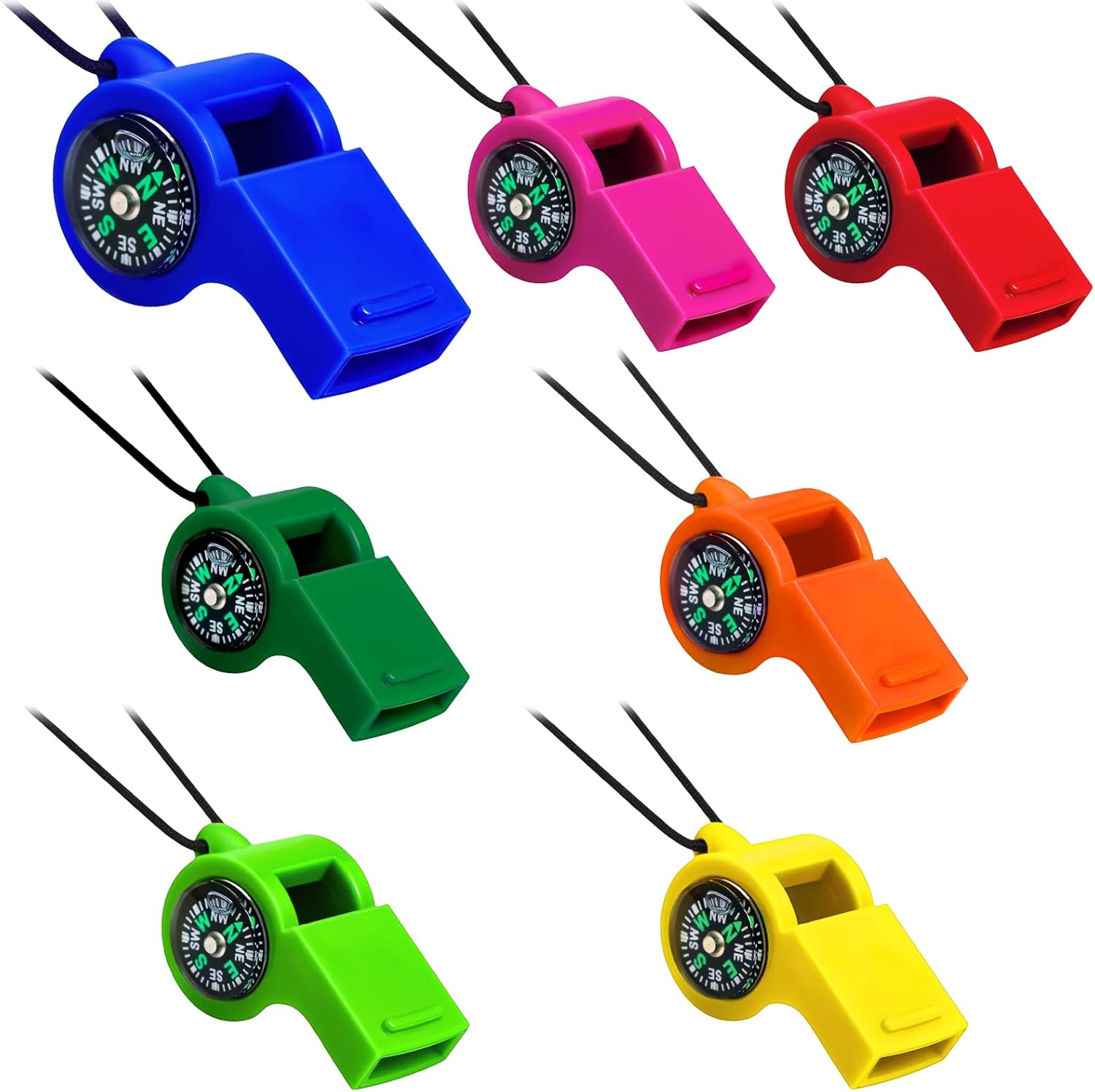 7 Pack 2-in-1 Whistle Compass  - огляд і ціна Emergency Whistle Loud