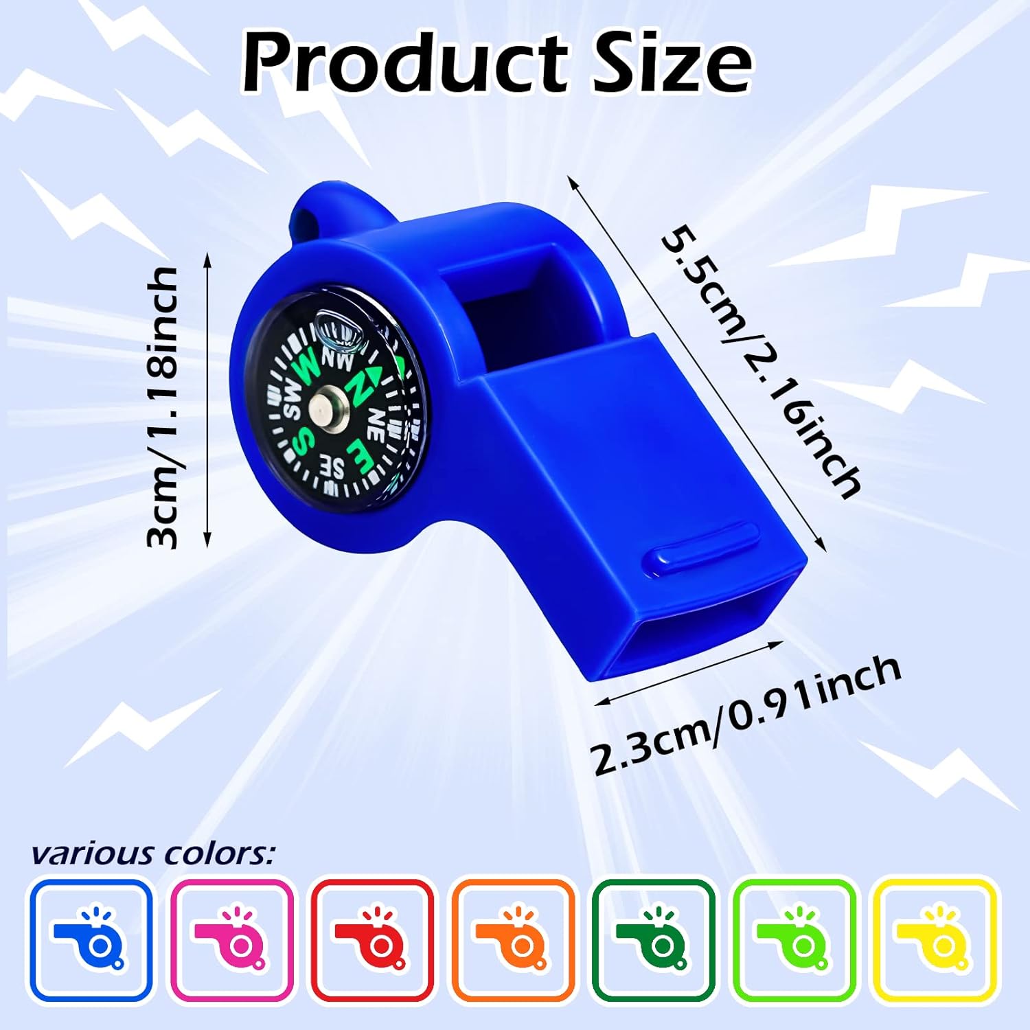 7 Pack 2-in-1 Whistle Compass  - огляд і ціна Emergency Whistle Loud