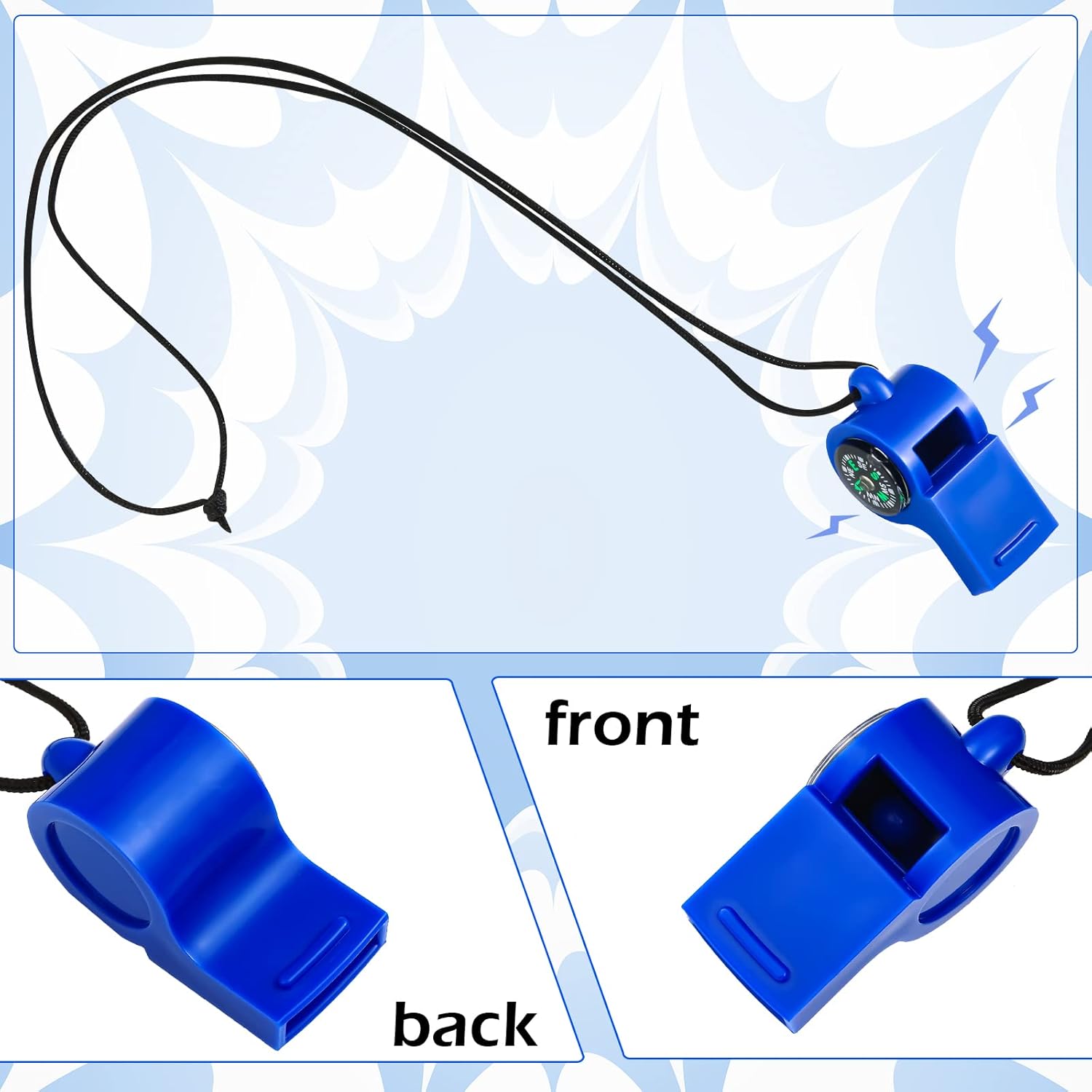 7 Pack 2-in-1 Whistle Compass  - огляд і ціна Emergency Whistle Loud