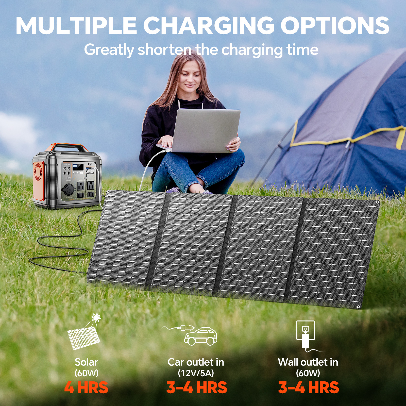 300W Portable Power Station, 2 - огляд і ціна Solar Emergency Charger