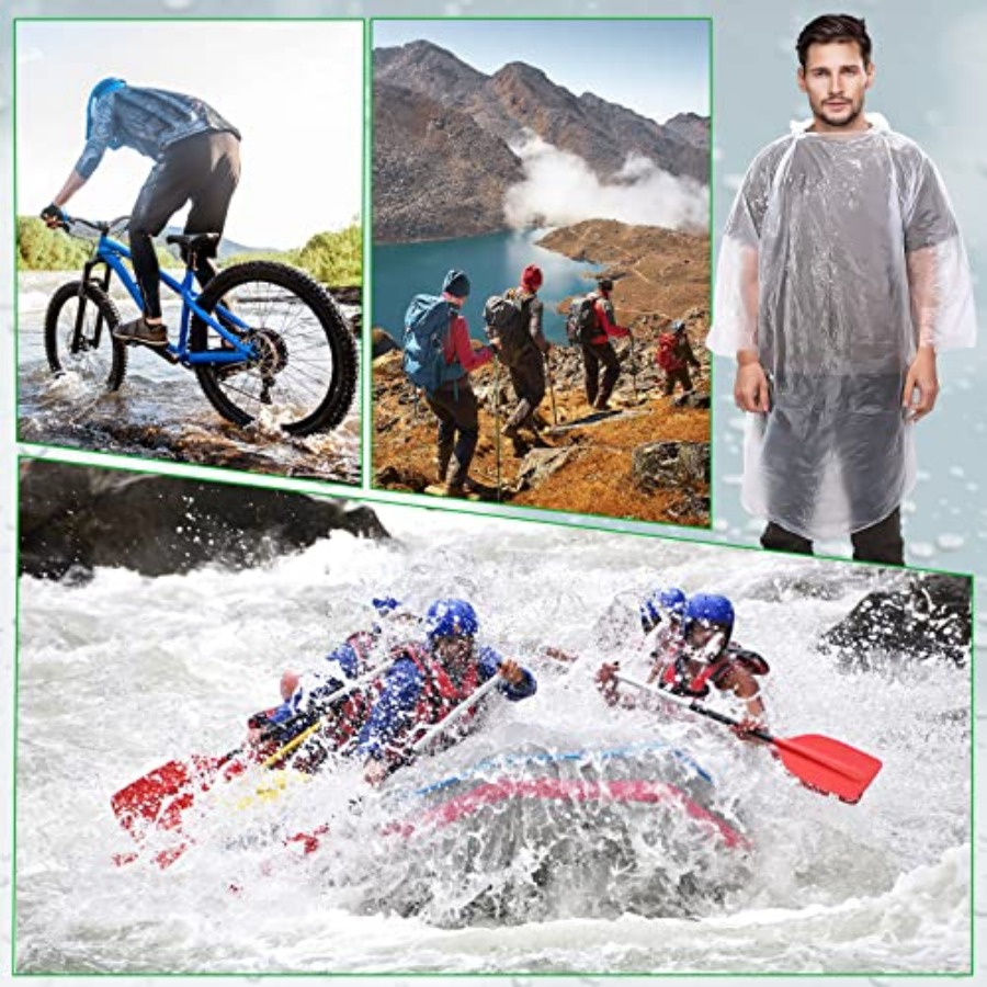 150 Pcs Disposable Rain Poncho - огляд і ціна Emergency Poncho Rain