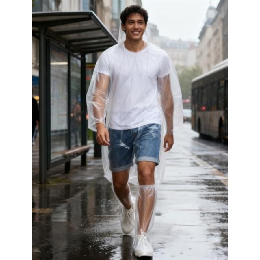 Disposable Rain Ponchos for Ad - огляд і ціна Emergency Poncho Rain