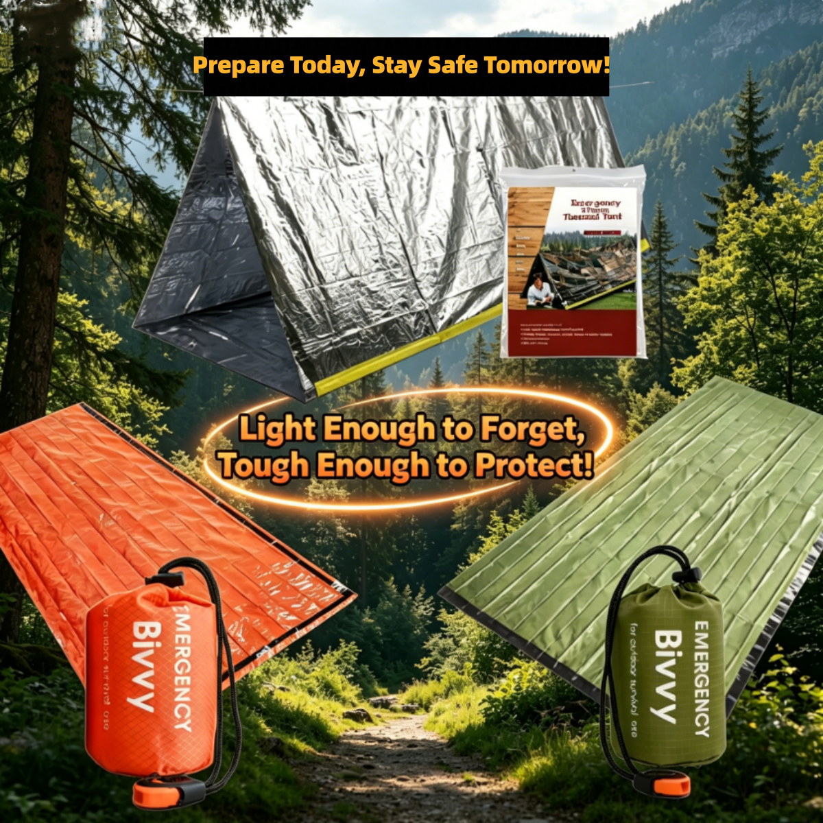 Compact Emergency Thermal Tent - огляд і ціна Emergency Mylar Tent