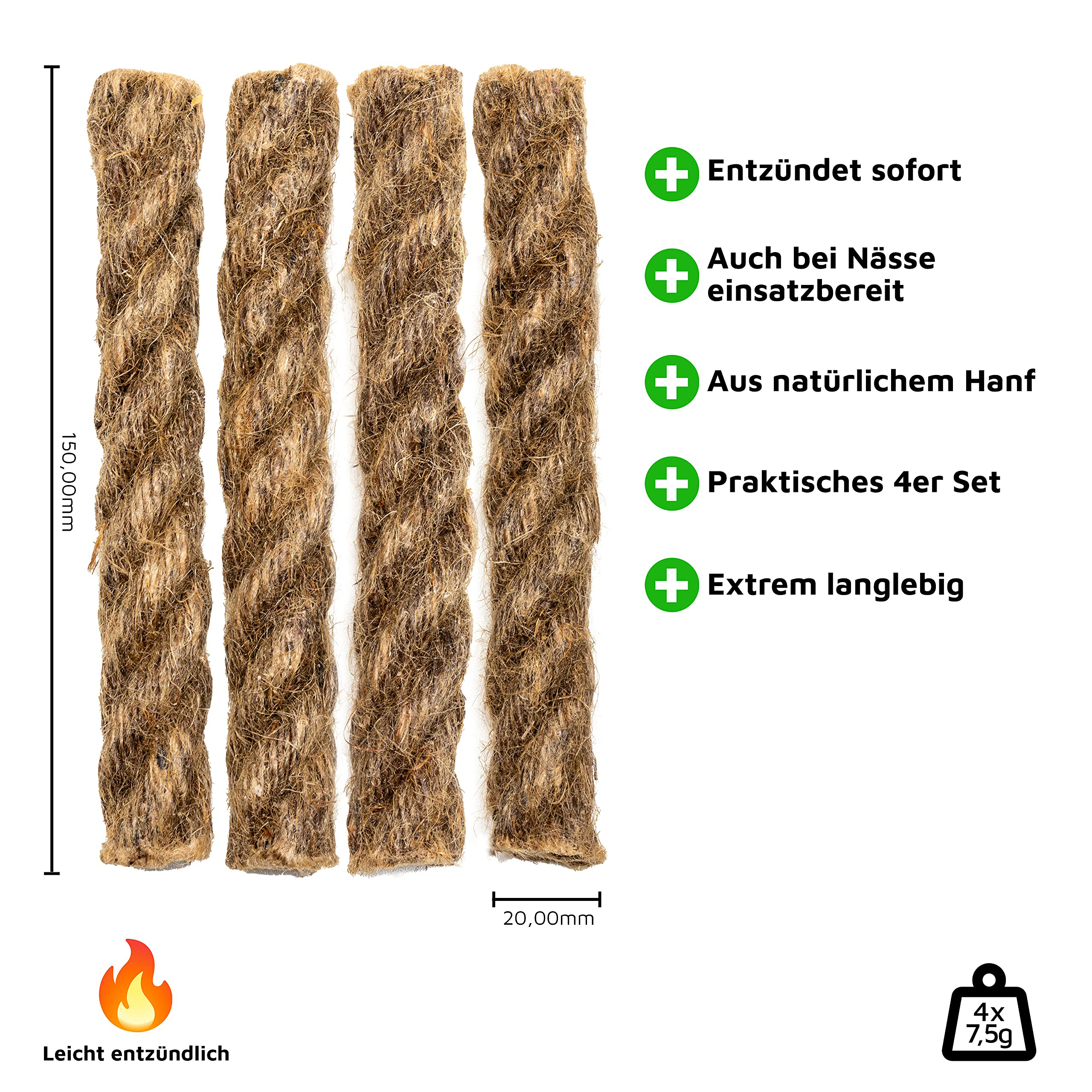 Tinder Rope Natural Tinder Fir - огляд і ціна Fire Starting Kit