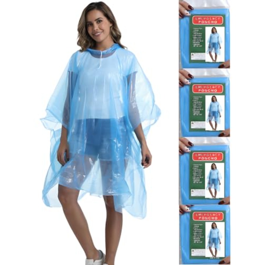 4/6/12 Pack Disposable Rain Po - огляд і ціна Emergency Poncho Rain
