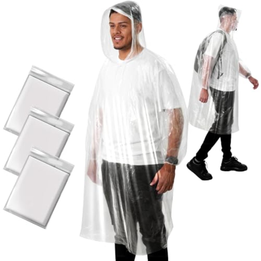 ANYOO Disposable Rain Poncho f - огляд і ціна Emergency Poncho Rain
