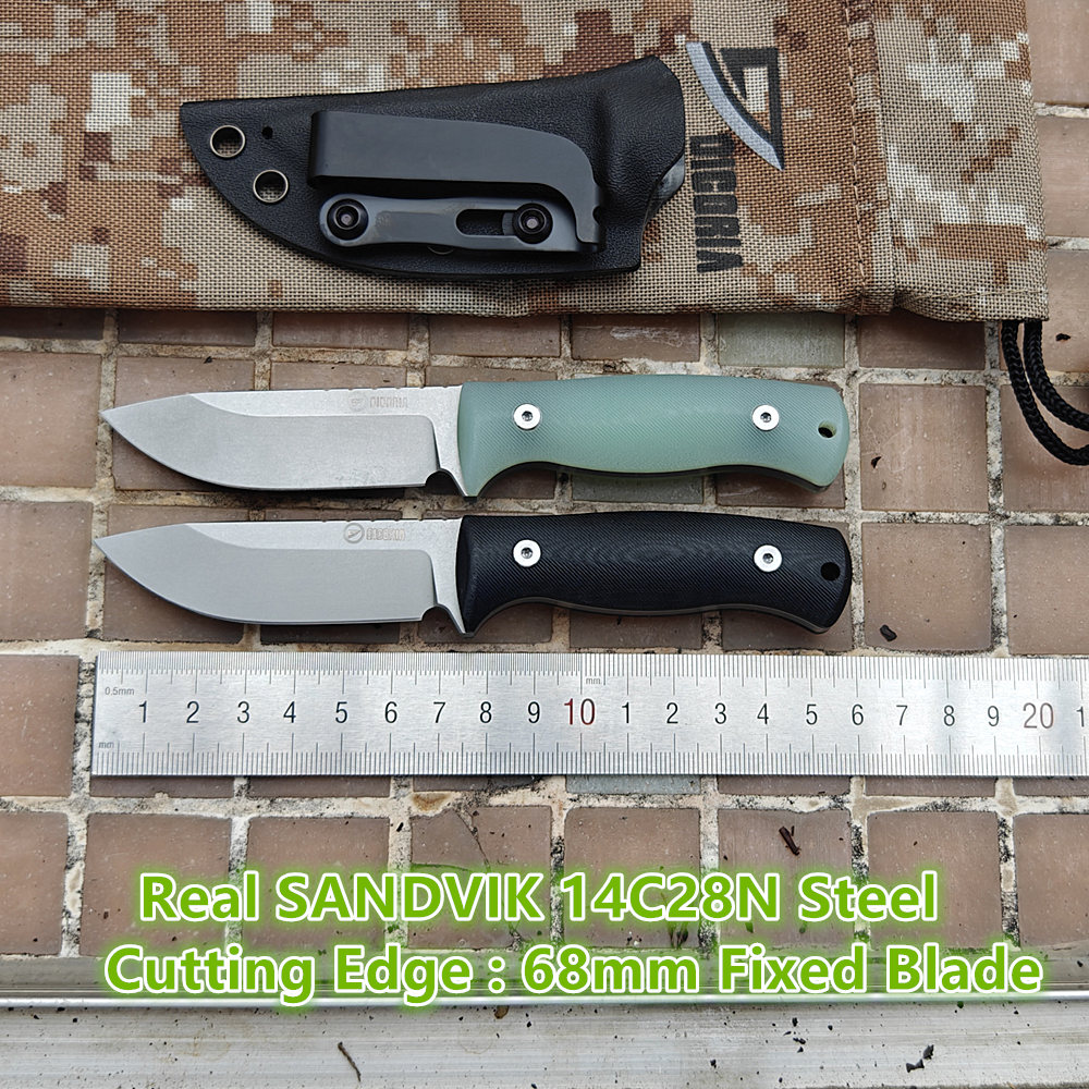 DK18 DICORIA Real SANDVIK 14C2 - огляд і ціна Bushcraft Knife Fixed