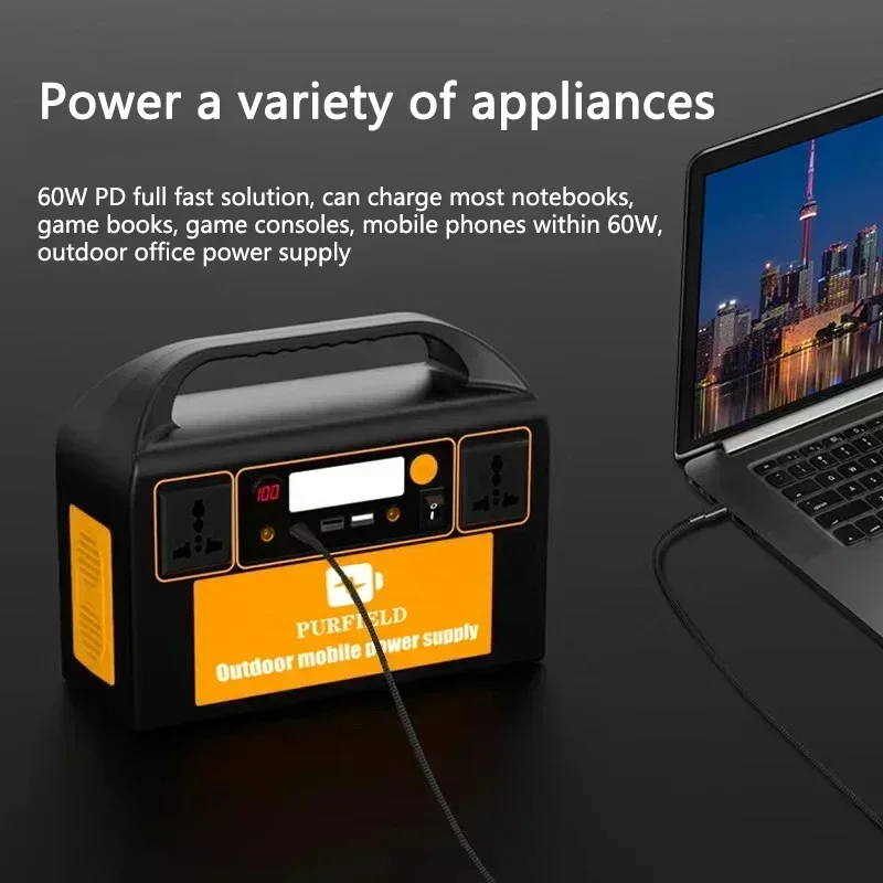 PURFIELD 220V 110V 300W Portab - огляд і ціна Solar Emergency Charger
