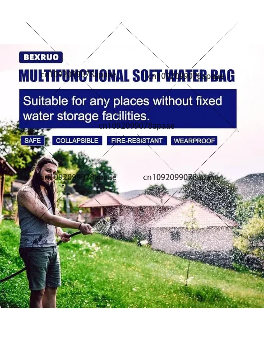 110L PVC Water Storage Bag, Po - огляд і ціна Water Bag Collapsible