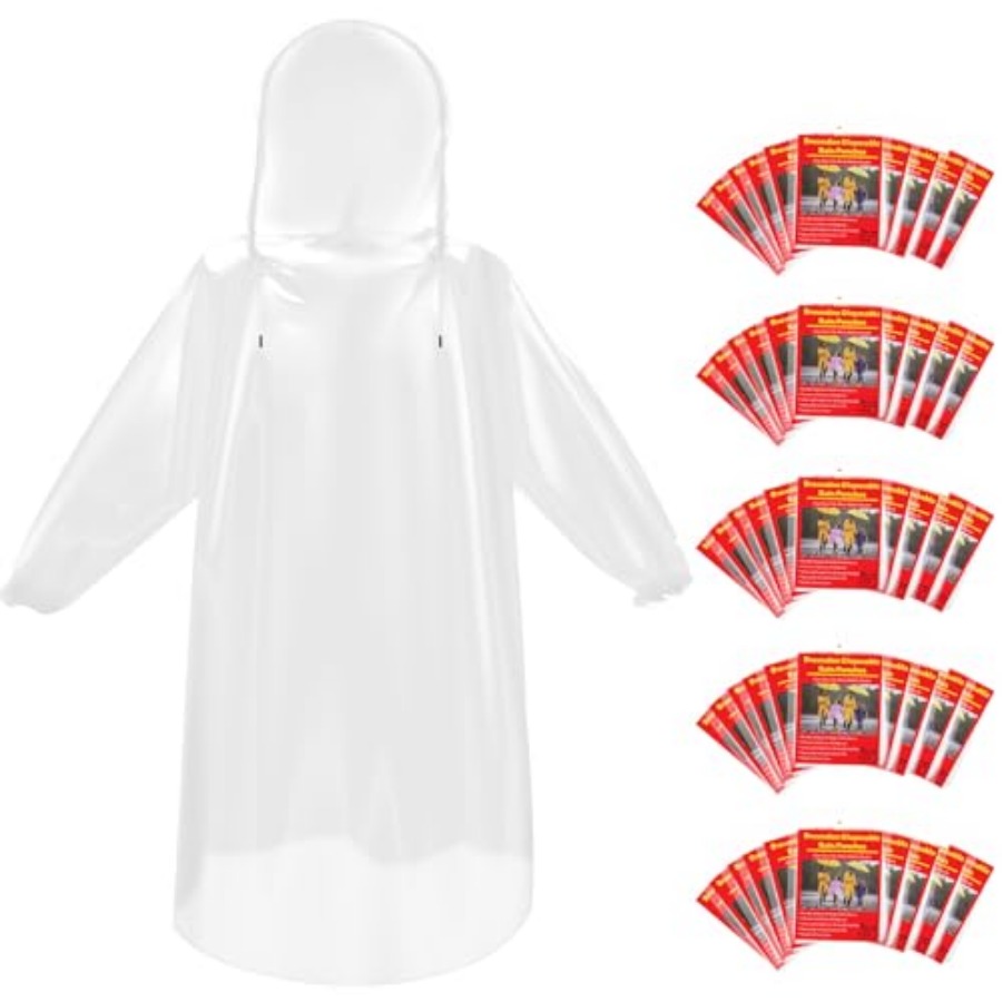 and and Disposable Rain Poncho - огляд і ціна Emergency Poncho Rain